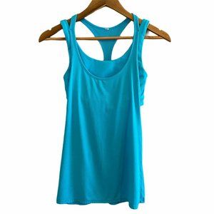Aqua Blue Turquoise Lululemon Tank Built In Bra 4